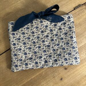 Handmade quilted floral book sleeve